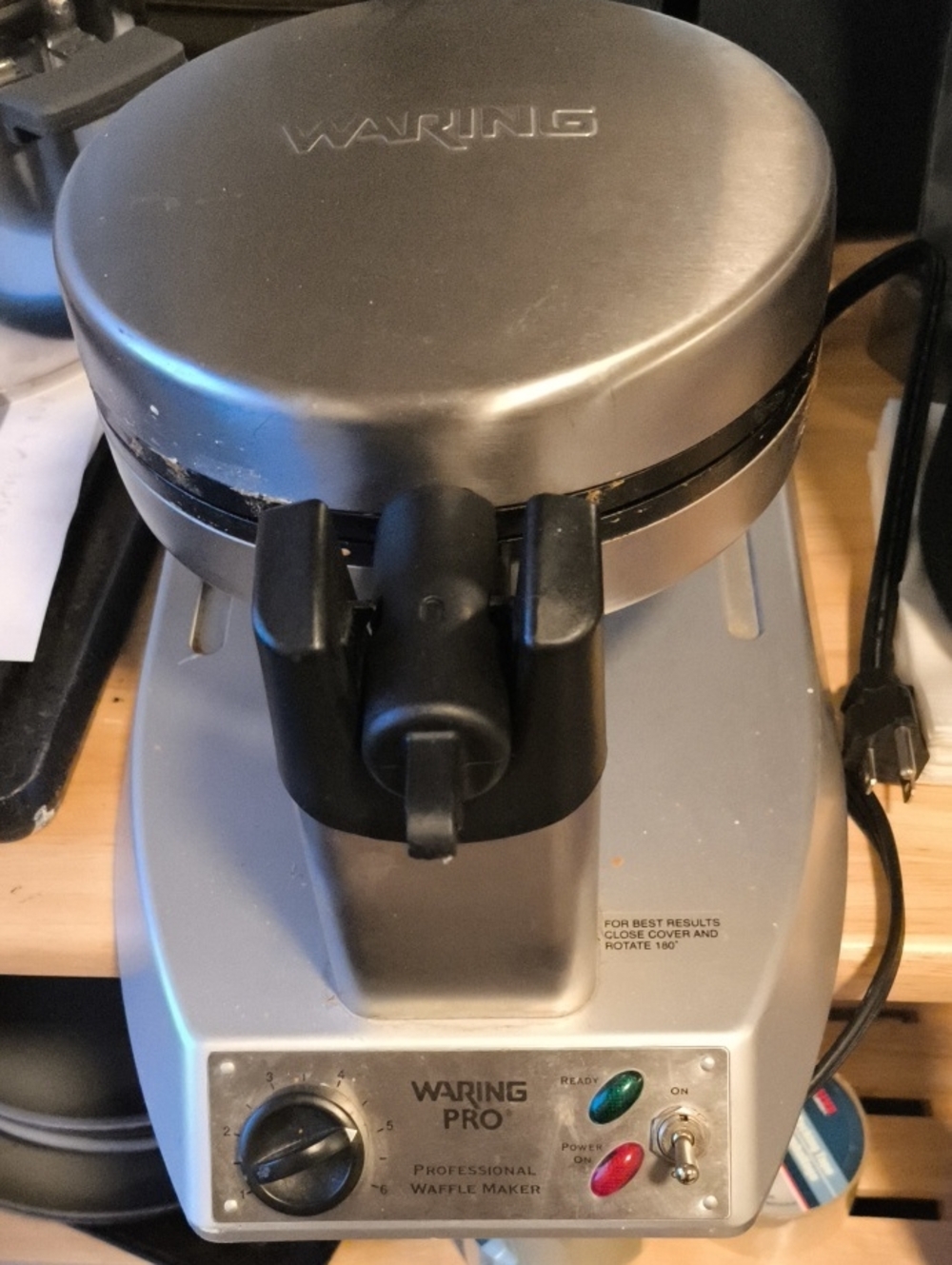Silver Professional Waffle Maker Waring Professional - Commercial Grade